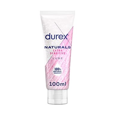Durex Natural Extra Sensitive Water-Based Lube 100 ml, Intimate Gel Aloe Vera, Non-Sticky, Ph Friendly, Condom And Toy Compatible, Eases Vaginal Dryness
