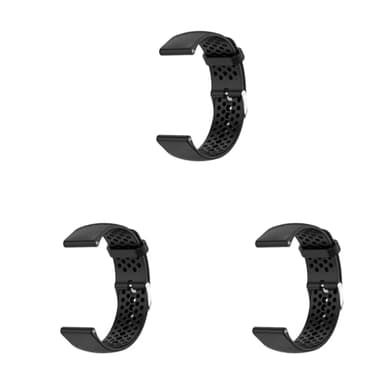 3 Pack Straps Compatible with Polar Pacer/Pacer Pro Strap for Women Men, Sport Breathable Soft Silicone Wristband Replacement Band for Polar Pacer/Pacer Pro Smart Watch, Black+Black+Black