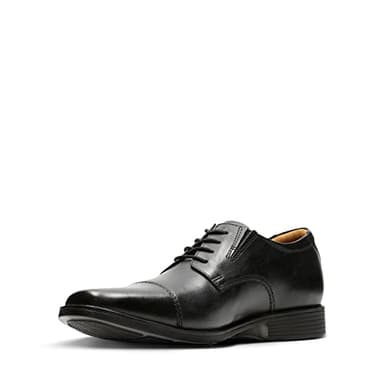 Clarks Men's Tilden Cap Derbys, Black Black Leather 01, 12 UK