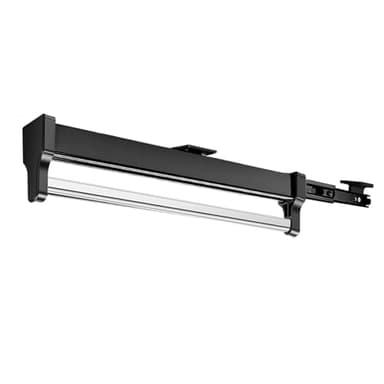 Pull Out Clothes Hanger Rail Rack, Adjustable Heavy Duty Steel Clothes Storage Hanger Rack Bar for Wardrobe (Black 347mm)