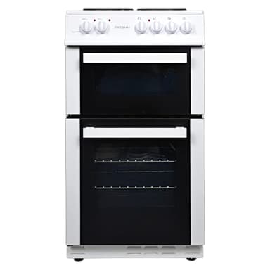 Statesman FUSION50W Double Oven Electric Cooker, 4 Hotplates, Separate Grill, 50cm Wide, White