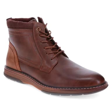Pavers Men's Wide Fit Lace Up Casual Boots - Patched Design for Stylish Comfort - Perfect and Ideal for Everyday Wear with Robust Support - Size 10/44