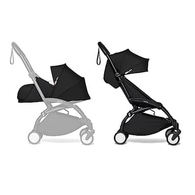 BABYZEN YOYO2 Complete Stroller - Includes Black 0+ Newborn Pack, Black Frame & Black 6+ Color Pack - Suitable for Children Up to 22 kg