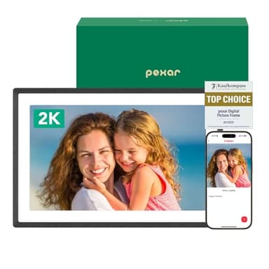 pexar 2K Digital Picture Frame (Powered by Lexar), 11-inch Anti-Glare IPS Touch Screen, Wi-Fi Digital Photo Frame with 32GB Storage for Home, Gifting, Share Photos/Videos via Frameo APP