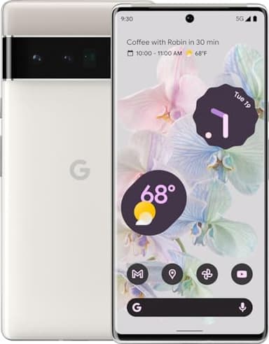Google Pixel 6 Pro 5G - Smartphone 128GB, 12GB RAM, Single Sim, Cloudy White (Renewed)