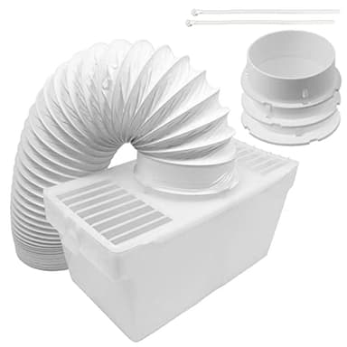 Spares2go Condenser Vent Box & Hose Kit compatible with White Knight Tumble Dryers (1.25m)