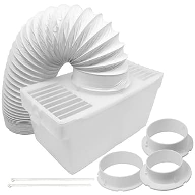 SPARES2GO Vent Hose Condenser Kit with 3 x Adapters for White Knight Tumble Dryer (1.2m)
