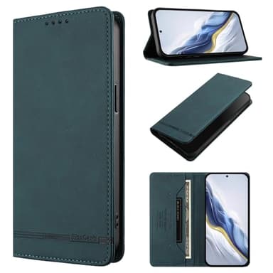 Rfvzubemok Compatible with Infinix GT 30 Pro Flip Kickstand Magnetic closure Wallet Cover Green