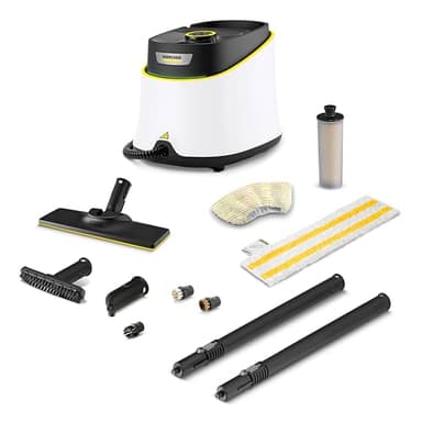 Kärcher SC 3 Deluxe Home Steam Cleaner, 1900W, 3.5 bar, 1L, 75m², Heats in 30s, Includes Floor Cleaning Kit, Descaling Cartridge, Nozzles, White