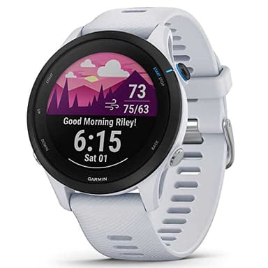 Garmin Forerunner 255 Music GPS 46mm Running Smartwatch, Lightweight, Music Storage, Advanced Training & Insights, Safety & Tracking Features, up to 14 days Battery Life, Milestone