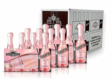 Sant'Orsola Prosecco DOC Rosè Extra Dry Millesimato Sparkling Italian Wine Baby Pack - 9x200 ml +3 Free (Pack of 6)