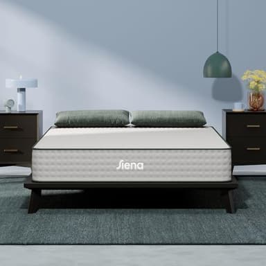 Siena 10” Full Hybrid Firm Mattress - Memory Foam & Innerspring System - 180 Night Trial - Premium Pressure-Relieving Layers - 10 Year Manufacturer Warranty - CertiPUR-US® Certified