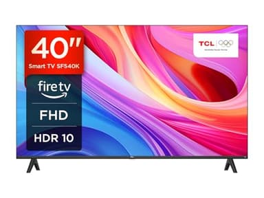 TCL 40SF540K 40-inch FHD Smart Television - HDR & HLG-Dolby Audio-DTS Virtual X/DTS-HD-Metal Bezel-less-Dual-band Wifi 5-with Fire OS 7 system
