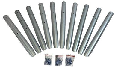 Selections Steel Lawn Edging Log Roll Stakes for Garden Paths and Borders - Pack of 10