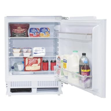 SIA RFU101 60cm 136L White Integrated Under Counter Fridge With Auto Defrost With Metal Back