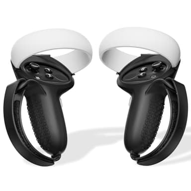 SUPERUS Comfort Controller Grips Cover Compatible with Meta Quest 2 Accessories - All-Silicone Construction, Controller Grips for Oculus Quest 2 with Adjustable Knuckle Straps Protector