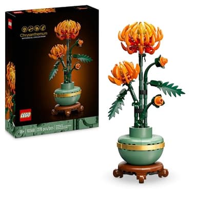 LEGO Botanicals Chrysanthemum - Artificial Flower Building Set - Creative Model Kit for Adults to Build - Faux Plant Gift for Women and Men - DIY Home Office Decor - 10368