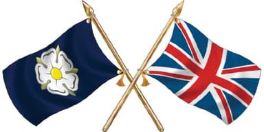 Totally Graphics Yorkshire Rose/Union Jack Crossed Flags (small 69mm x 138mm)