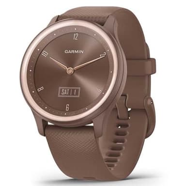 Garmin vívomove Sport, 40mm Hybrid Smartwatch with Health and Fitness functions, Hidden Touchscreen Display and up to 5 days battery life, Cocoa