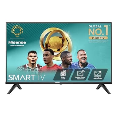 Hisense 32 Inch Smart TV 32A4NTUK - HD Resolution, Natural Colour Enhancer, DTS Virtual:X & Dolby Audio, AI Sports Mode, VIDAA OS with Youtube, Netflix and Disney+ and Freeview Play (2024 Model)