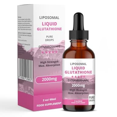 Liposomal Glutathione 2000 mg with Vitamin C, Oral Glutathione Liquid, Antioxidant Supplement for Detox, Superior Absorption, Higher Dosage (Pack of 1)