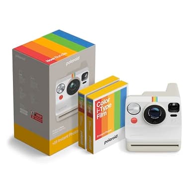 Polaroid - NOW Gen3 - Instant Camera - Camera + Color Film Bundle (16 photos) White (6561)