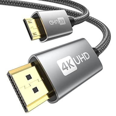 Silkland Mini HDMI to HDMI Cable 1M, [4K@60Hz, 2K@120Hz] High Speed HDMI 2.0 Cable Nylon Braided Compatible with Camera, Camcorder, Tablet and Graphics/Video Card, Laptop（Not Micro HDMI）