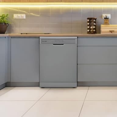 Montpellier MDWD1354S Silver 60cm Freestanding Dishwasher