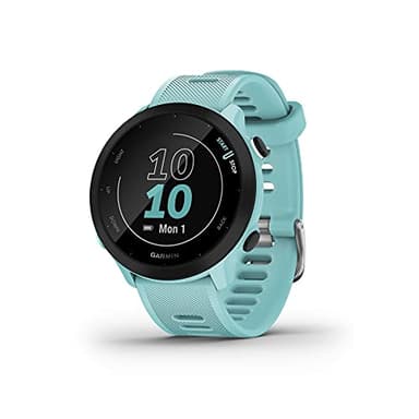 Garmin [Renewed] Forerunner 55 GPS 42mm Running Smartwatch, Easy to use, Lightweight, Training Guidance, Safety & Tracking Features, Aqua (Renewed)