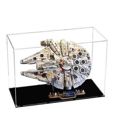 Acrylic Display Case for Lego 75192 Deluxe Millennium Falcon Dustproof Box Storage Box Clear Box Display Box Compatible with Lego 75192 (Case Only, No Model (Option 2)