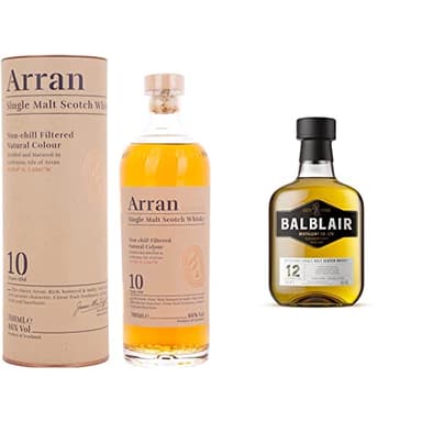 The Arran Malt Aged 10 Years Single Malt Scotch Whisky, 700ml & Balblair 12 Year Old Single Malt Scotch Whisky, 70cl