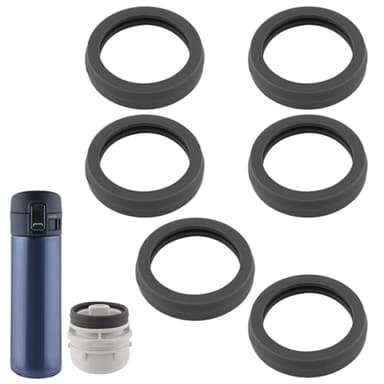 BOXOB 6pcs Stopper Gasket Replacement Compatible with Zojirushi Stainless Steel Mug 16oz 12oz, Silicone Ring Seal Parts Leak-Proof O-Ring Parts for SM-K Series Accessories BPA Free