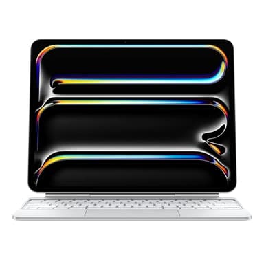 Apple iPad Magic Keyboard Case for iPad Pro 13-inch (M4), Great Typing Experience, Built-in Trackpad, Function Row, British English - White ​​​​​​​