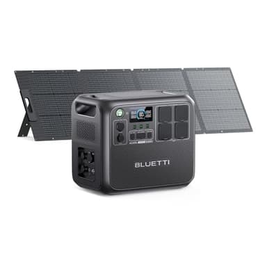 BLUETTI Portable Power Station AC200L with 200W Solar Panel Included, 2048Wh LiFePO4 Battery Backup w/ 4 2400W AC Outlets (3600W Power Lifting), Solar Generator for Camping, Home Use, Emergency