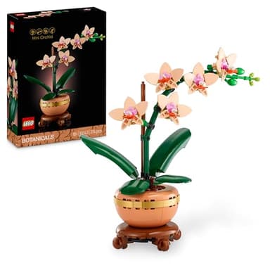 LEGO Botanicals Mini Orchid - Artificial Flowers Building Set for Adults - Indoor Plant w/a Terracotta Style Flowerpot - Home Decor Gift for Women - Valentine's Day Treat - 10343