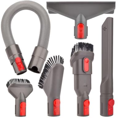 Fullclean Attachment Kit for Dyson Gen 5 V15 V12 V11 V10 V7 V8 Absolute Detect Cyclone Fluffy Mattress Outsize Vacuum Cleaner Accessories Bundle Replacement Brush Tools
