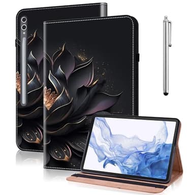 GLANDOTU Case for Samsung Galaxy Tab S11 Ultra 2025/S10 Ultra 2024/S9 Ultra 2023/S8 Ultra 2022 14.6", Multi-View Slim PU Leather Tablet Cover with Foldable Stand and Pen Holder -Purple Lotus