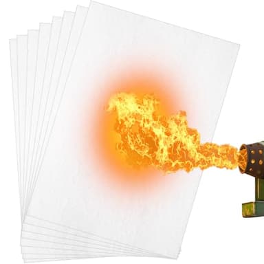 High Temperature Gasket Paper Ceramic Fibre 2100F Rated White Gasket Sheet for Wood Stove Pellet Stove Boiler Furnaces Kiln Forge Microwave Insulation Fireplace DIY, 1/8"" Thick x 7"" x 10"",8 Pcs
