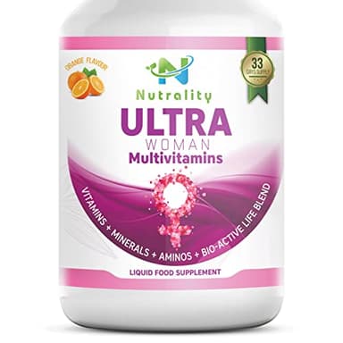 Nutrality Women Multivitamins 500ml Liquid Supplement, 33 Day’s Supply, Orange Flavour, Bio-Active Vitamins & Amino Acid Blend for Healthy Metabolism - Multivitamins for Women, Female Vitamins