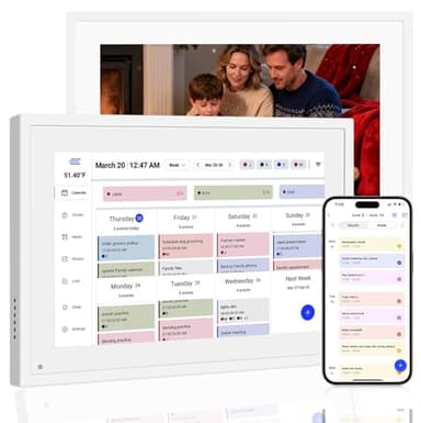 Ekasoco 10.1 Inch Digital Calendar & Chore Chart - Smart Family Organizer with Touchscreen Interactive Display, Meal Planner & Digital Photo Frame | Desk Calendar 2026 for Family Scheduling & Planning