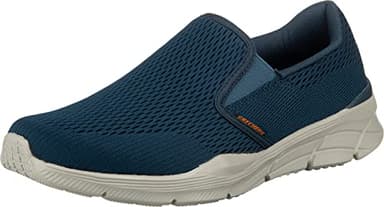Skechers Men's 232016 EQUALIZER 4.0 TRIPLE-PLAY Trainers, Navy Engineered Mesh/Orange Trim, 10 UK