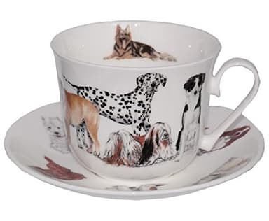 Roy Kirkham - Breakfast Cup and Saucer - Dogs Galore
