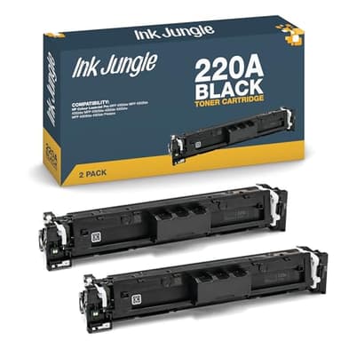 Ink Jungle 2x 220A Black Toner Cartridges With Chip Compatible With HP Colour LaserJet Pro MFP 4302dw 4302fdn 4302fdw 4202dw 4202dn 4303dw 4303fdn 4303fdw Printers To Replace HP 220X W2200X W2200A