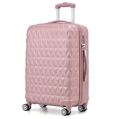 RMW Large Suitcase Luggage Hard Shell | Aluminum Telescopic Handle | 3 Digit Combination Lock | 4 Dual Spinner Wheels | Lightweight Durable Suitcases Check in (Rose Gold)