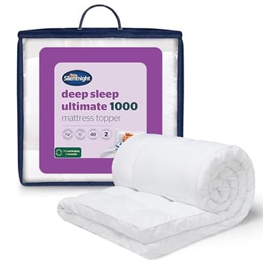 Silentnight Ultimate Deep Sleep Small Double Mattress Topper - Extra Thick Deep Luxury Mattress Enhancer Pad Protector Bed Topper Providing Ultimate Comfort - Small Double - 190 x 120cm