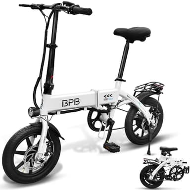 BPB Electric Bike. 14" Folding E Bike UK Legal 250W Motor 36V-8Ah Removable Battery Up to 50KM Range 2 Riding Modes. City Commute Electric Bikes Smart LCD Dual Disc Brakes. Urban eBike Adults/Youths