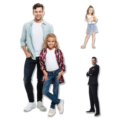 Personalised Cardboard Cutout Lifesize,Custom Life Size Cardboard Cutout Stand-Up Photo,Customized for Wedding Graduation Birthday