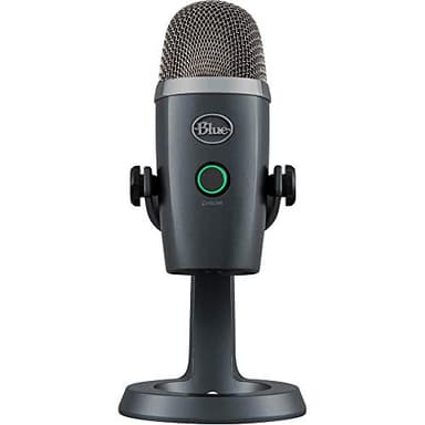 Blue Yeti Nano Premium USB Mic for Recording, Streaming, Gaming, Podcasting on PC and Mac, Condenser Microphone with Blue VO!CE Effects, Cardioid and Omni, No-Latency Monitoring - Grey