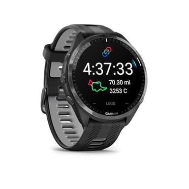Garmin Forerunner 965 Running Smartwatch for Unisex, 47.2 mm Size, Black/Powder Grey