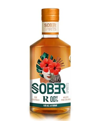 SOBER SPIRITS – Non-Alcoholic 0.0% Rum – The Worlds Only Alcohol Free Rum Made From Real Spirits - IWSC Award Gold Winner – No Added Sugar – No Artificial Flavours & Colourings - Vegan Friendly – 50cl